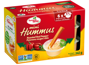 Mini Hummus poivrons rouges rôtis