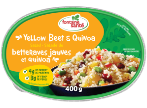 Salade de betteraves jaunes et quinoa